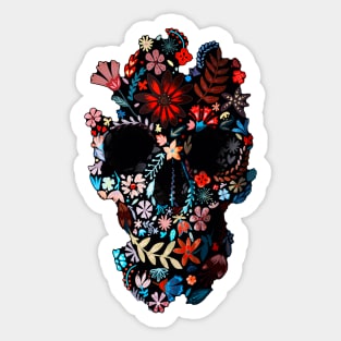 Flowery Skull Sticker